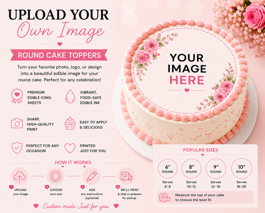 Custom Round Cake Toppers